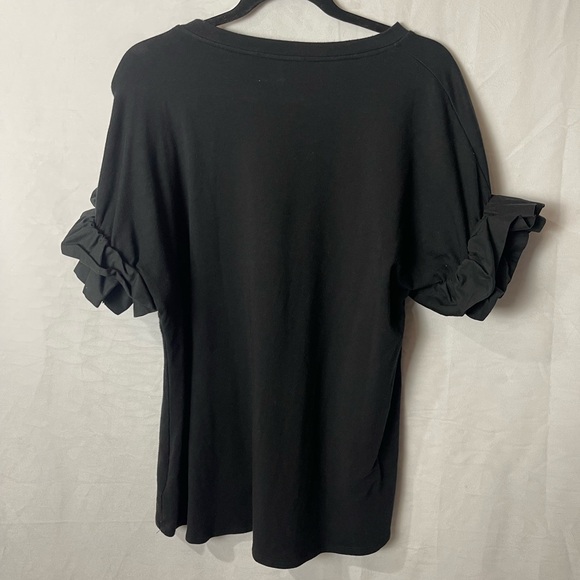 RO & DE ruffled short sleeve top in black - Medium - Picture 3 of 5